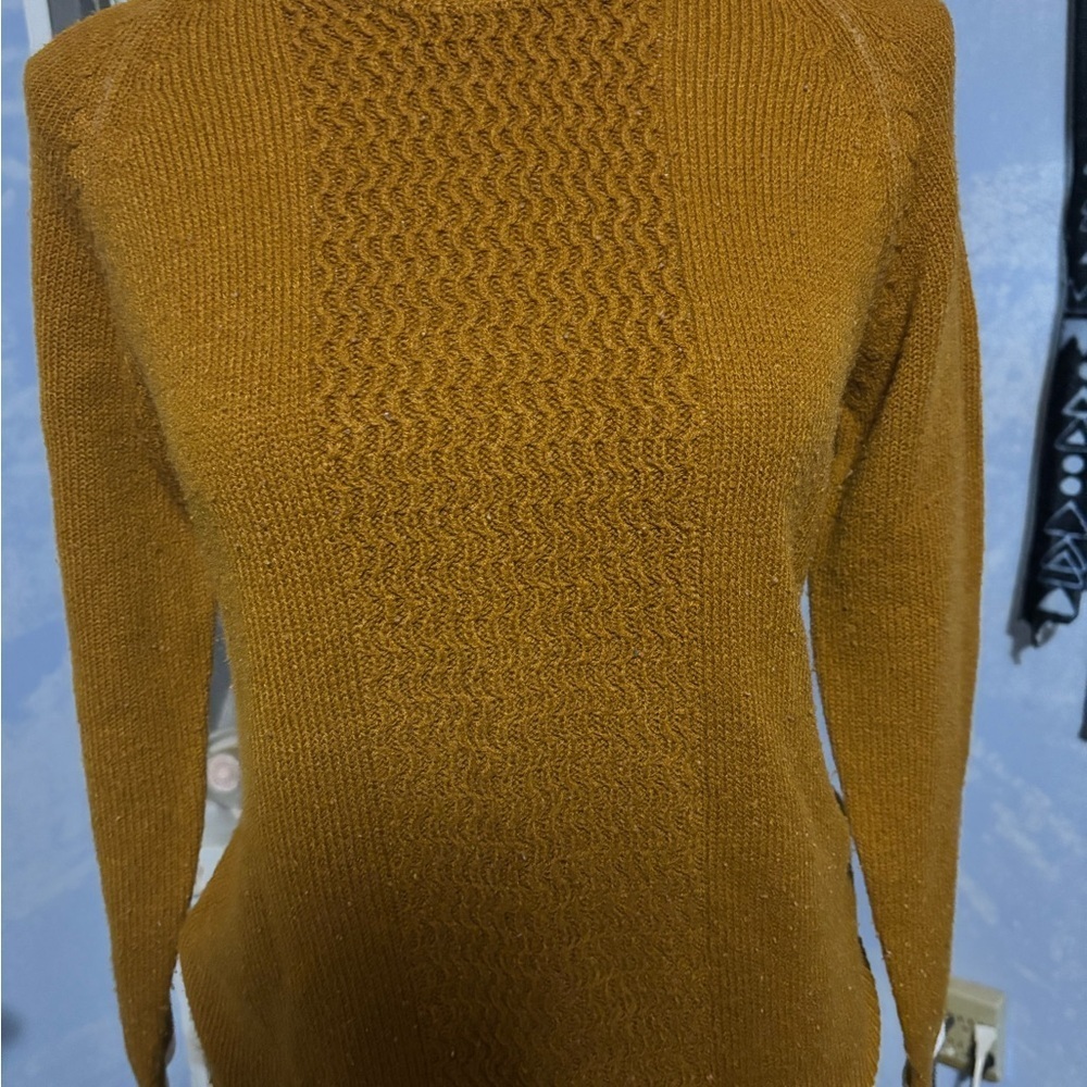 🛍Cozy brown Sweater for Women turtleneck cottagecore grunge small - Picture 5 of 10